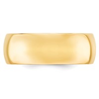 14K Yellow Gold 8mm Standard Weight Comfort Fit Wedding Band view 3