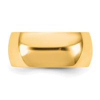 14K 9mm Yellow Gold Standard Comfort Fit Band - Size 5 view 3