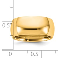 14K 9mm Yellow Gold Standard Comfort Fit Band - Size 5 view 4