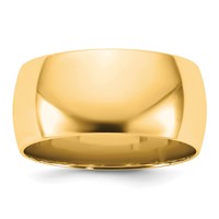 14K 9mm Yellow Gold Standard Comfort Fit Band - Size 5 view 1