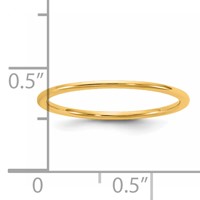 14K 1mm Yellow Gold Ltw Comfort Fit Band view 4