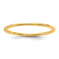 14K 1mm Yellow Gold Ltw Comfort Fit Band view 1