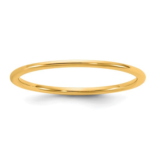 14K 1mm Yellow Gold Ltw Comfort Fit Band, Size 8