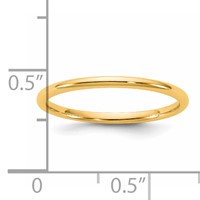 14K 1.5mm Yellow Gold Ltw Comfort Fit Band view 4