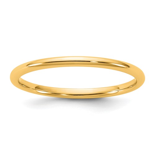 10K 1.5mm Yellow Gold Ltw Comfort Fit Band, Size 7