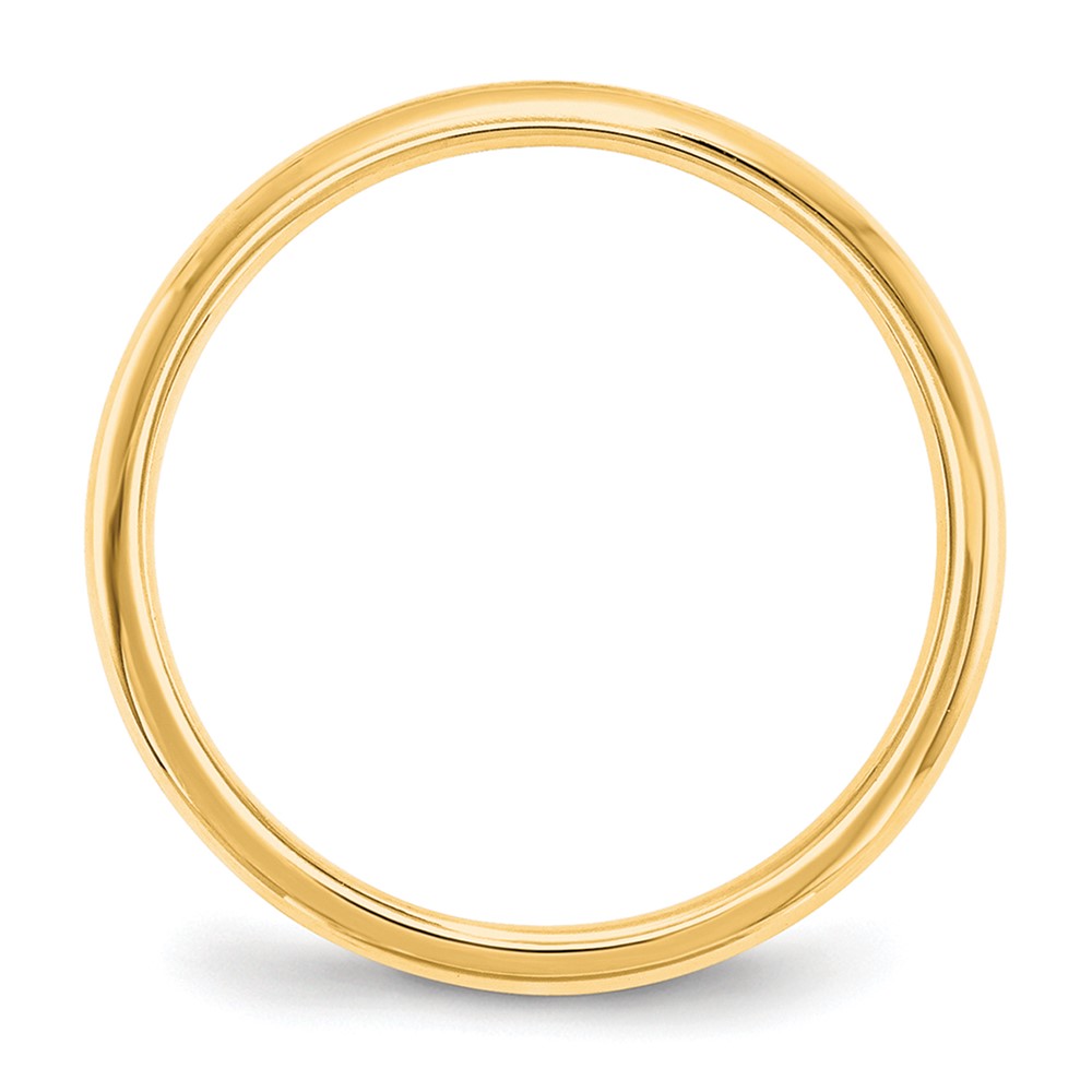 14k Yellow Gold 2mm Lightweight Comfort Fit Wedding Band Size 9 (CFL020-9)