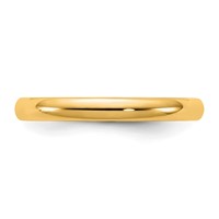 10K 2.5mm Yellow Gold Ltw Comfort Fit Band view 3