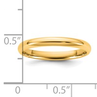 14K 2.5mm Yellow Gold Ltw Comfort Fit Band view 4