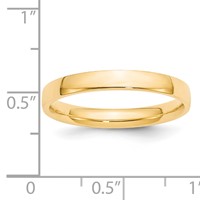 14K Yellow Gold 3mm Lightweight Comfort Fit Wedding Band view 3