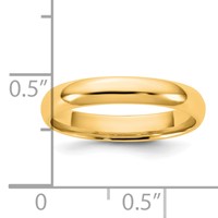 14K 3.5mm Yellow Gold Ltw Comfort Fit Band view 4