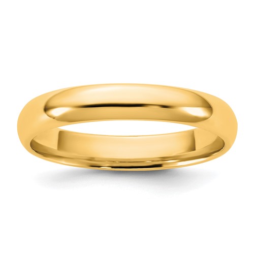 14K 3.5mm Yellow Gold Ltw Comfort Fit Band, Size 5