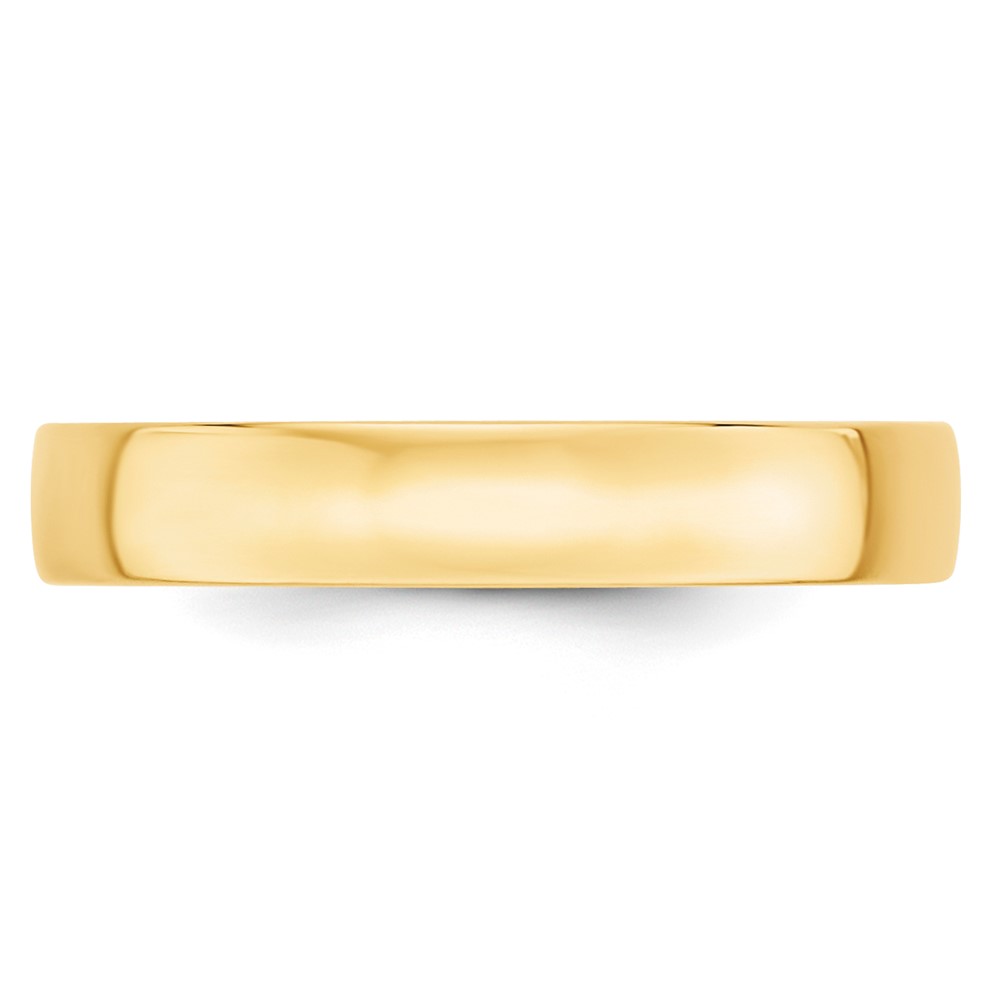 14k Yellow Gold 4mm Lightweight Comfort Fit Wedding Band Size 8.5 (CFL040-8.5)