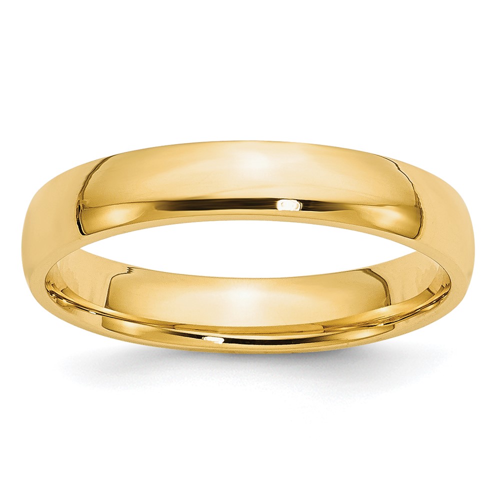 14k Yellow Gold 4mm Lightweight Comfort Fit Wedding Band Size 10.5 (CFL040-10.5)