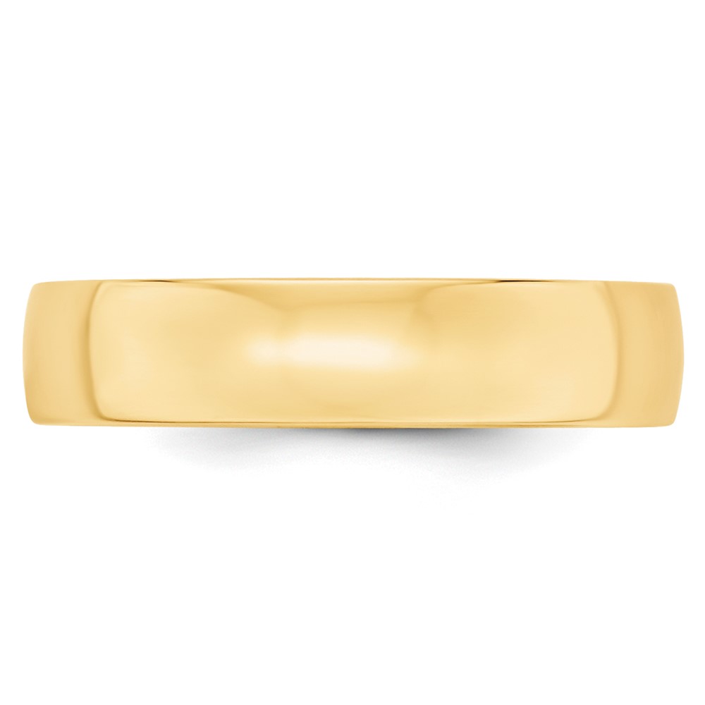 14k Yellow Gold 5mm Lightweight Comfort Fit Wedding Band Size 7 (CFL050-7)