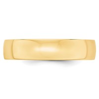 14K Yellow Gold 5mm Lightweight Comfort Fit Wedding Band view 2
