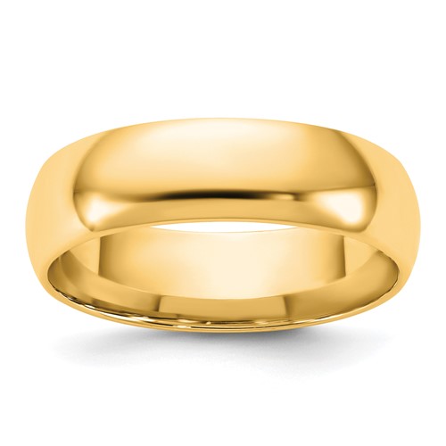14K 5.5mm Yellow Gold Ltw Comfort Fit Band, Size 5