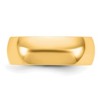 14K 6.5mm Yellow Gold Ltw Comfort Fit Band view 3