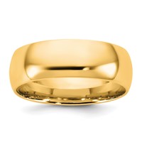 14K 6.5mm Yellow Gold Ltw Comfort Fit Band view 1