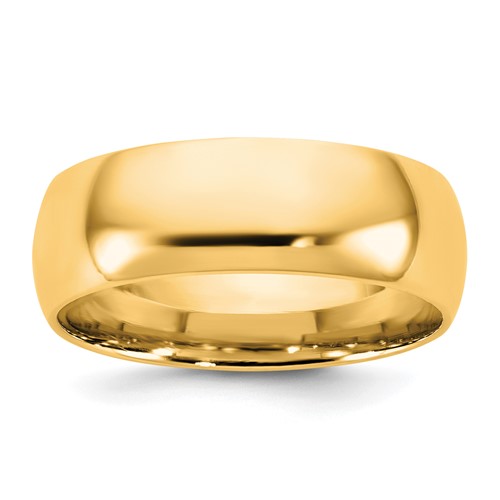 10K 6.5mm Yellow Gold Ltw Comfort Fit Band, Size 4