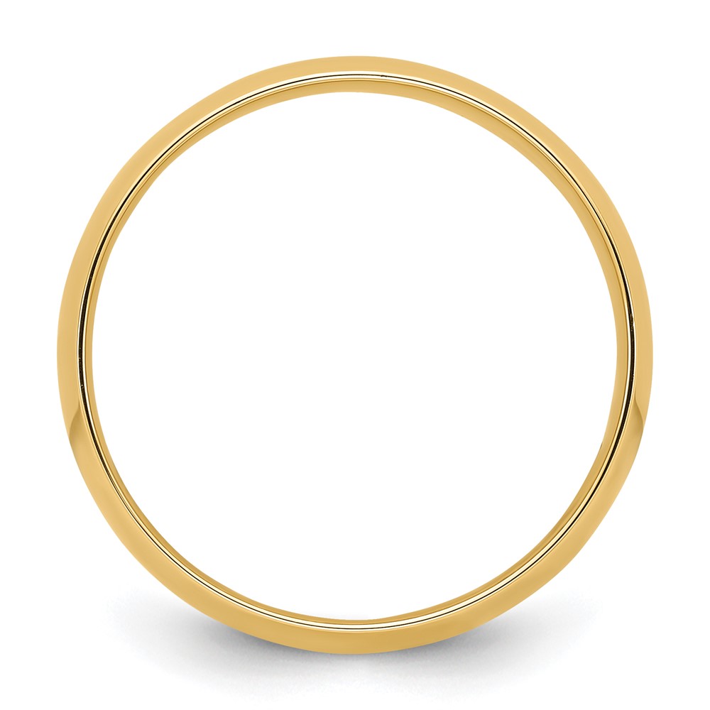 14k Yellow Gold 7mm Lightweight Comfort Fit Wedding Band Size 11 (CFL070-11)
