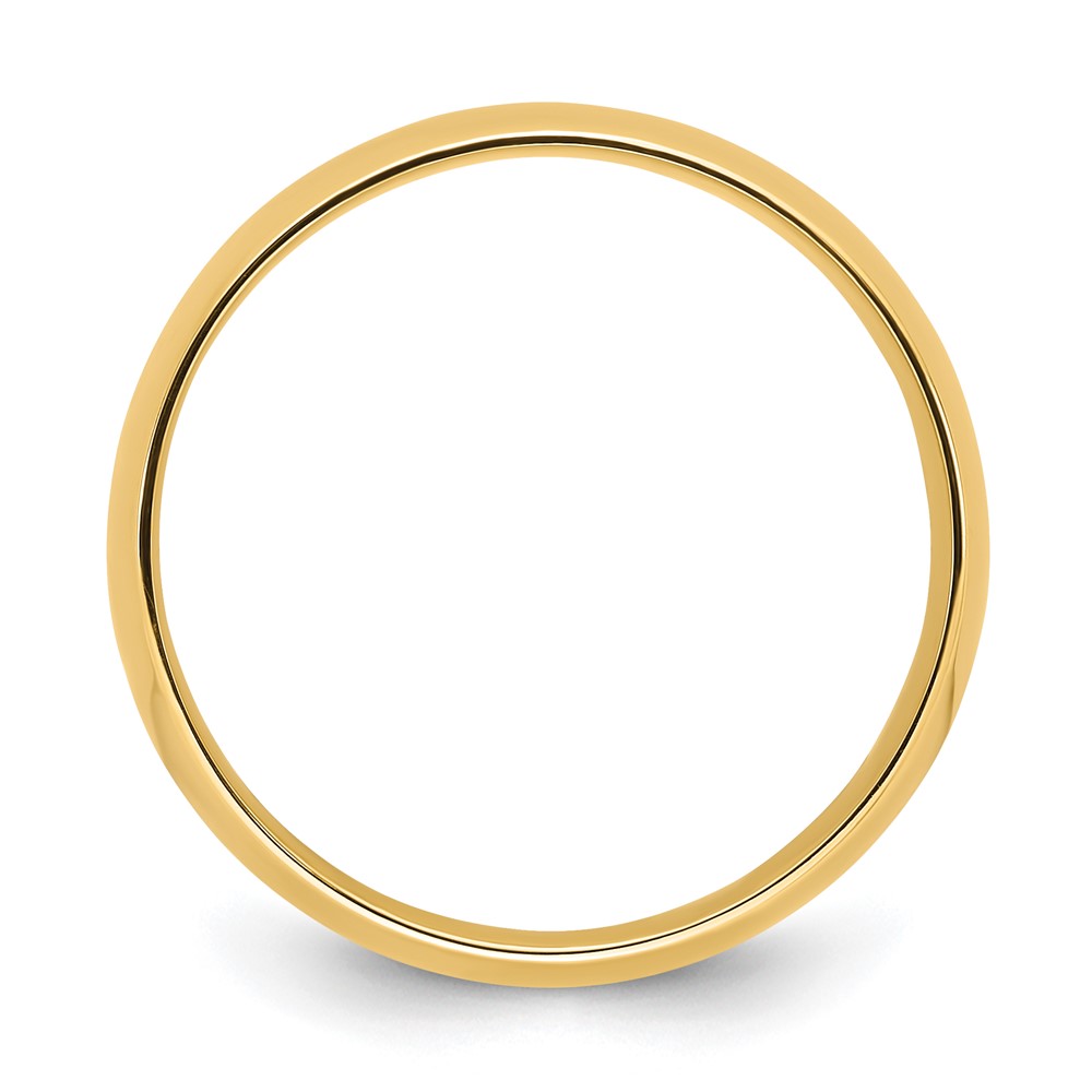 14k Yellow Gold 8mm Lightweight Comfort Fit Wedding Band Size 11 (CFL080-11)