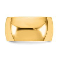 10K 10mm Yellow Gold Ltw Comfort Fit Band view 3