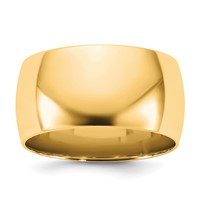 10K 10mm Yellow Gold Ltw Comfort Fit Band view 1