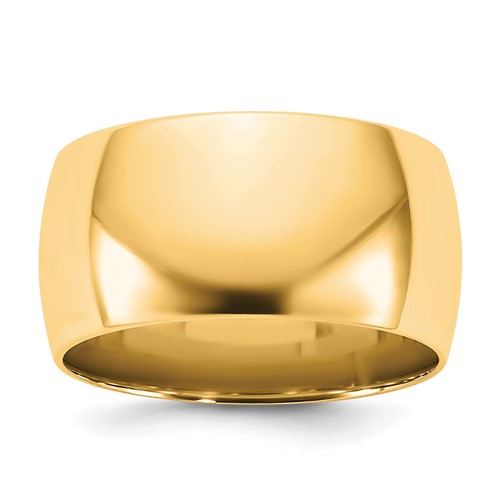 10K 10mm Yellow Gold Ltw Comfort Fit Band, Size 5