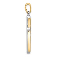 14K Two-tone Cross Pendant view 2