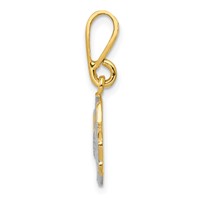 14K and White Rhodium Pick-up Truck Pendant view 2