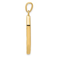 14K and White Rhodium Mezuzah Charm with Shin view 2