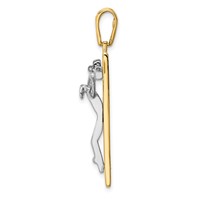 14K Two-tone Crucifix Charm view 2