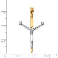 14K Two-tone Crucifix Charm view 3