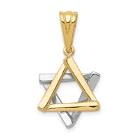 14K Two-tone Star of David Pendant view 1