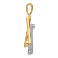 14K Two-tone Star of David Pendant view 2