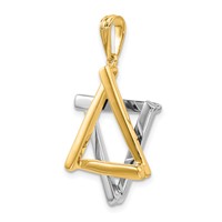 14K Two-tone Star of David Pendant view 5