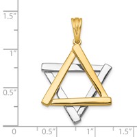14K Two-tone Star of David Pendant view 4