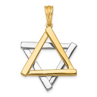 14K Two-tone Star of David Pendant view 1