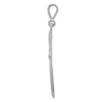 14K White Gold Passion Cross Pendant view 2