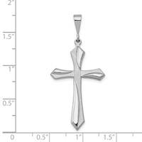 14K White Gold Passion Cross Pendant view 3