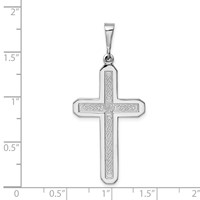 14K White Gold Celtic Knot Cross Pendant view 3