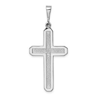 14K White Gold Celtic Knot Cross Pendant view 1