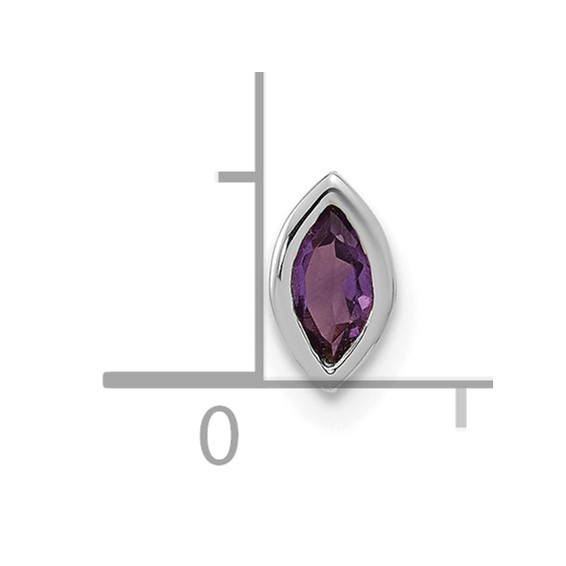 Stella & Dot 10kw Diamond Amythest Charm on 18in Chain