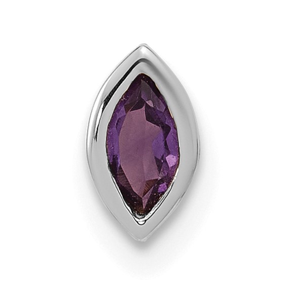 Stella & Dot 10kw Diamond Amythest Charm on 18in Chain