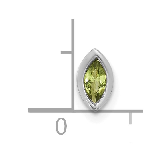 Stella & Dot 10kw Diamond Peridot Charm on 18in Chain