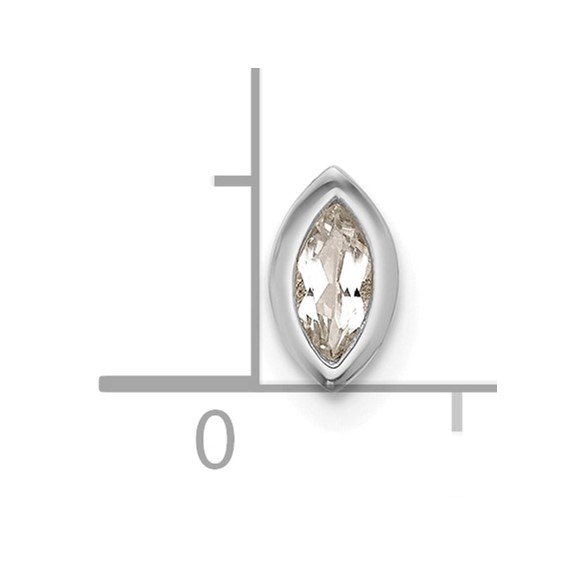 Stella & Dot 10kw Diamond White Topaz Charm on 18in Chain