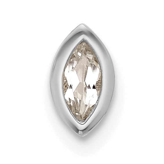 Stella & Dot 10kw Diamond White Topaz Charm on 18in Chain