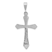 14K White Gold Passion Cross Pendant view 4