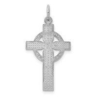 14K White Gold Celtic Cross Charm view 4