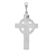 14K White Gold Celtic Cross Charm view 3